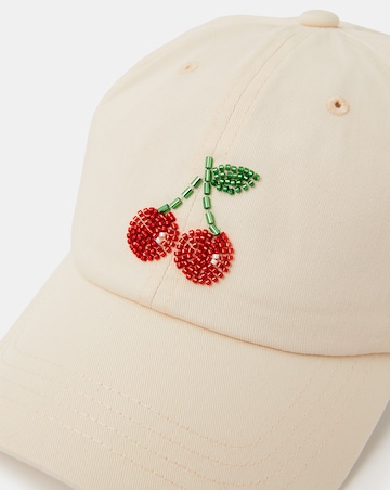 Accessorize Beaded Cherry Cap