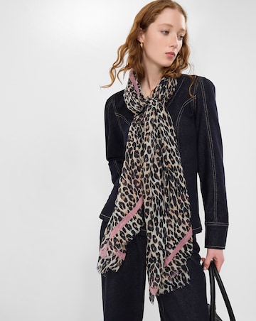 Accessorize Leopard Print Scarf