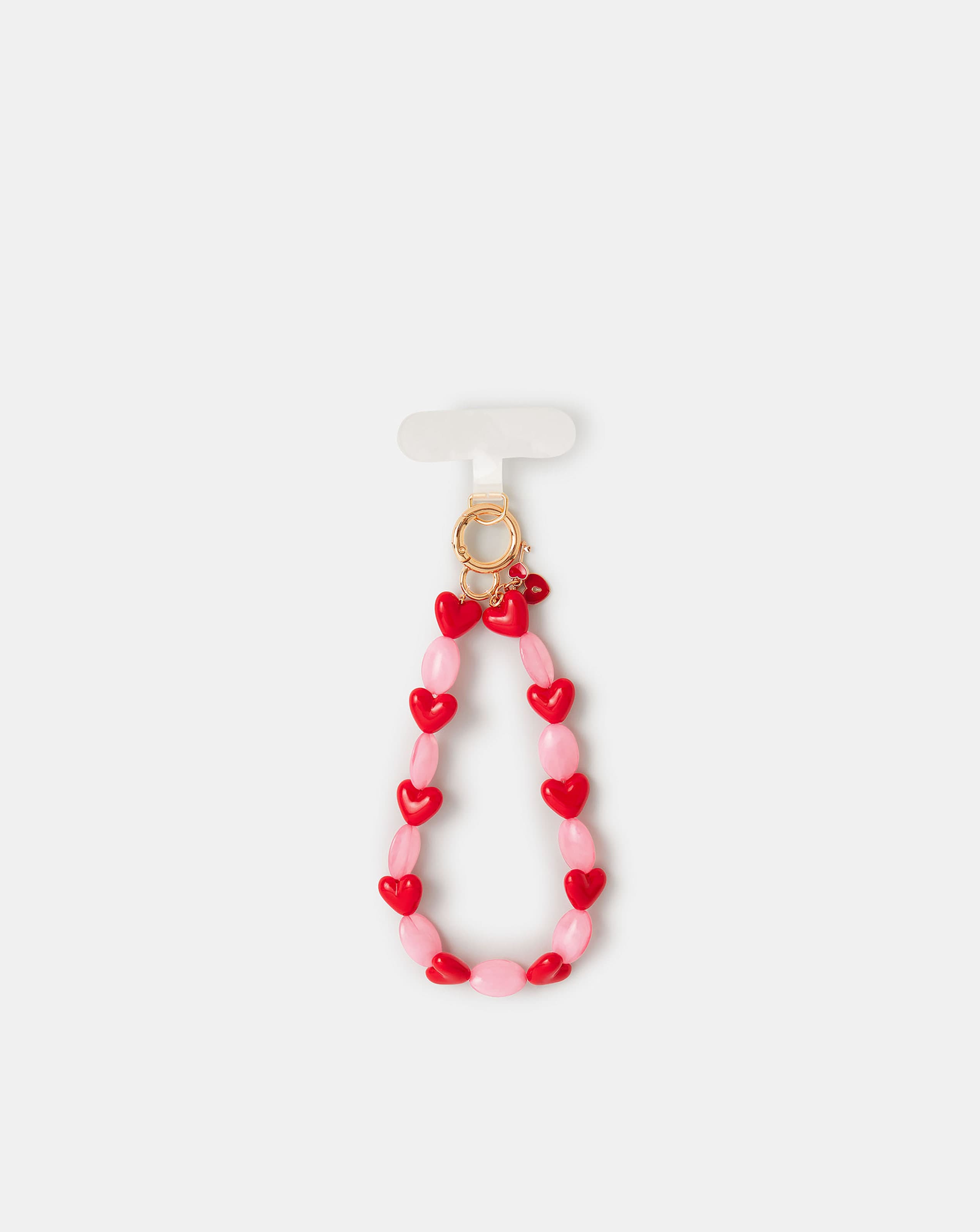 New In - Accessorize Heart Bead Wrist Phone Strap