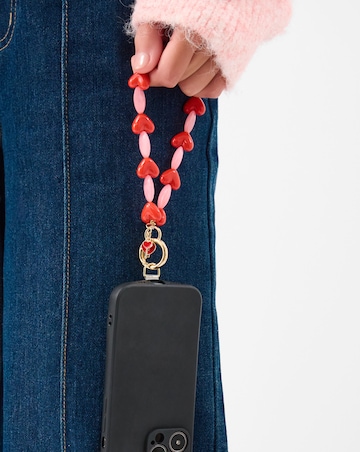 Accessorize Heart Bead Wrist Phone Strap