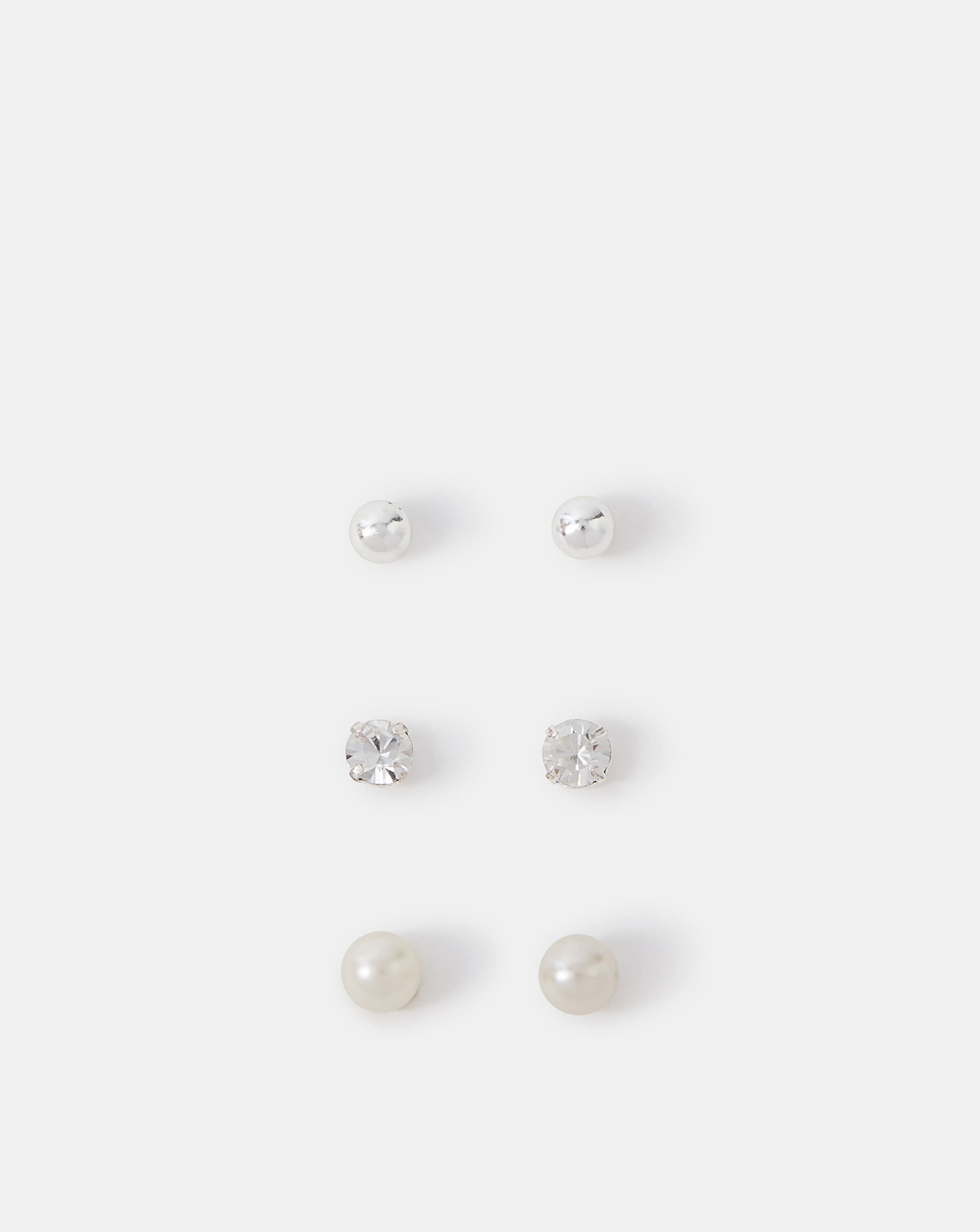 New In - Accessorize Sterling Silver-Plated Studs
