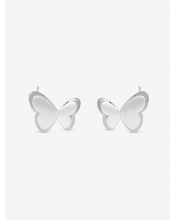 Inicio Sterling Silver Plated Satin Butterfly Earrings