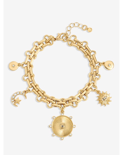 Gold Plated Celestial Charm Bracelet