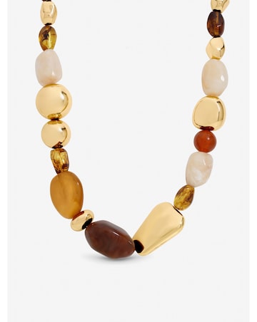 Mood Gold Polished and Resin Allway Necklace