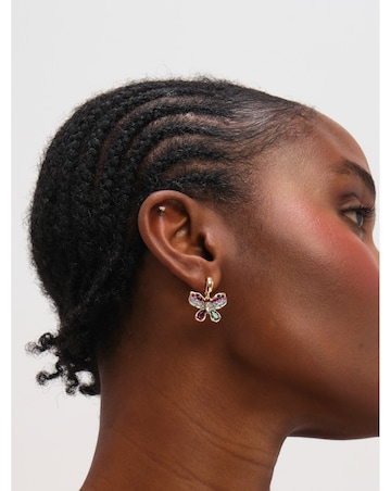 Mood Gold Plated and Multi Coloured Floral Earrings - Pack of 3