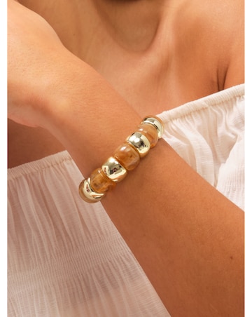 Mood Gold Plated and Resin Stretch Bracelet
