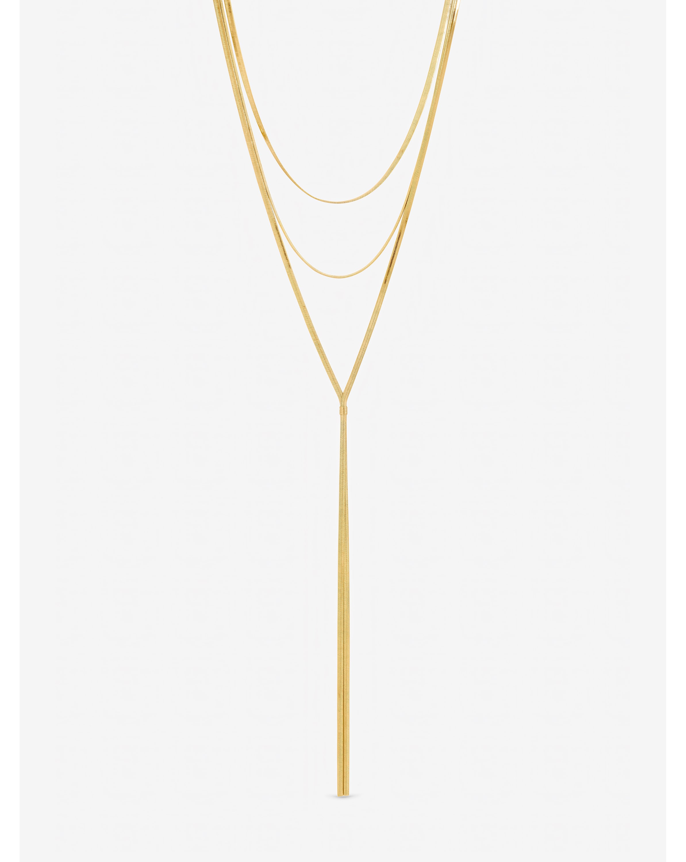New In - Gold Snake Chain Long Y-Drop Necklace