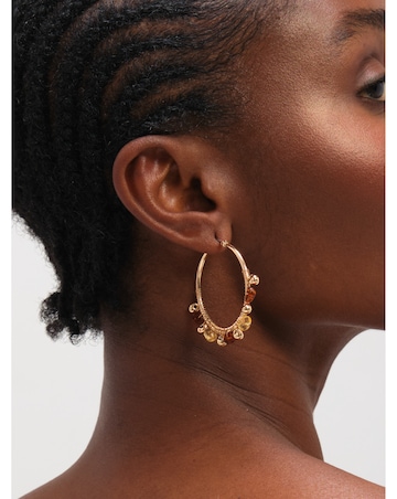 Mood Gold Polished and Resin Hoop Earrings