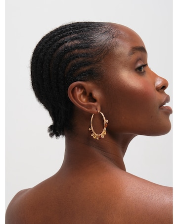 Mood Gold Polished and Resin Hoop Earrings