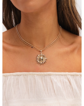 Mood Gold Plated Sun Pendant