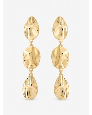 Mood Gold Polished Molten Drop Earrings