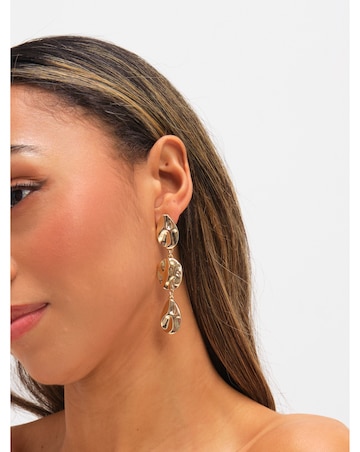 Mood Gold Polished Molten Drop Earrings