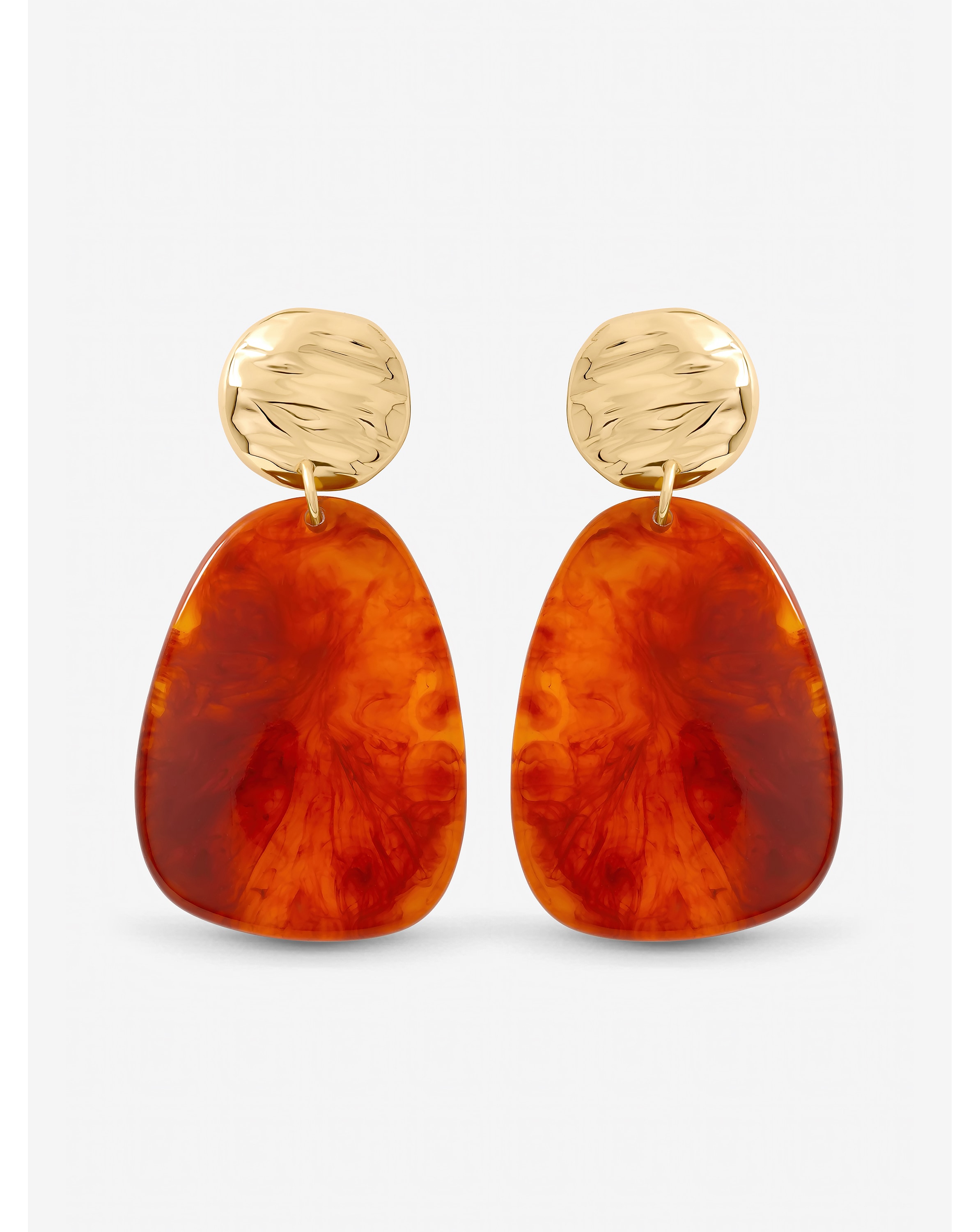 New In - Gold Plated Resin Drop Earrings