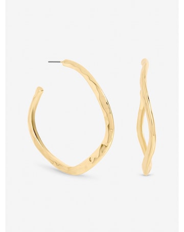 Mood Gold Plated Large Molten Hoops