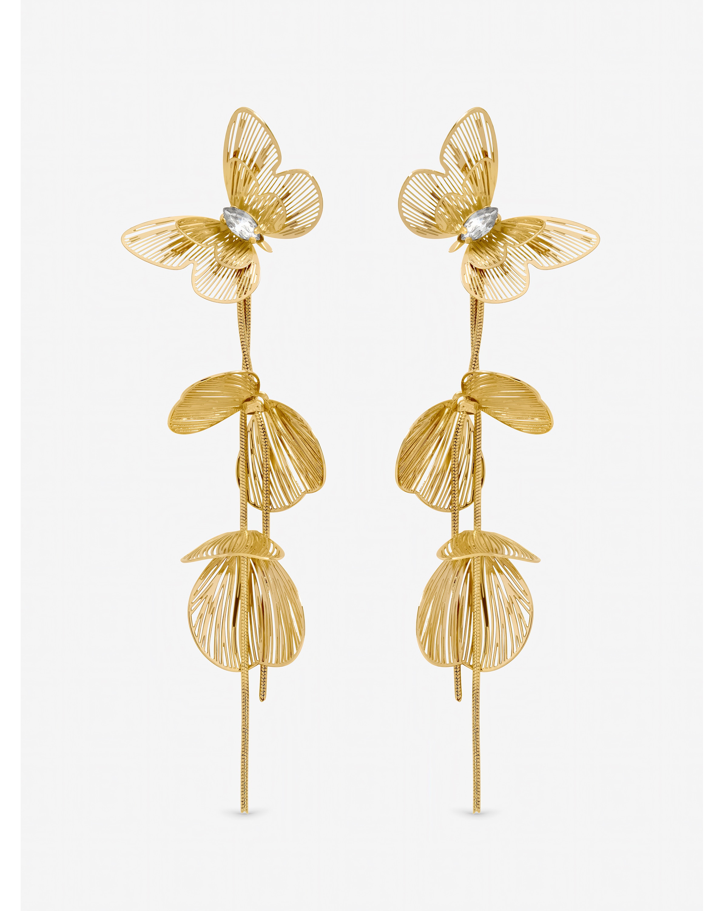 New In - Mood Gold Plated Buttefly Drop Earrings