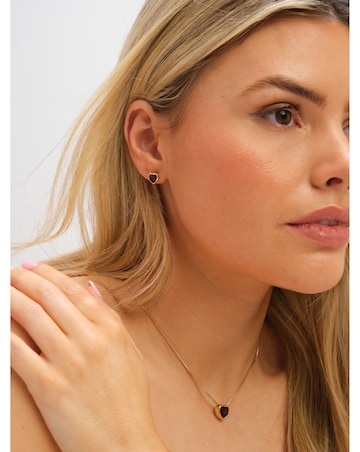 Jon Richard Gold Plated Crystal and Red Heart Trio Set - Gift Box