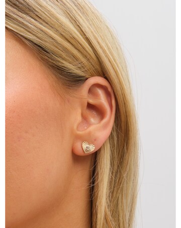 Jon Richard Gold Plated Diamond Cut Heart Set - Gift Box