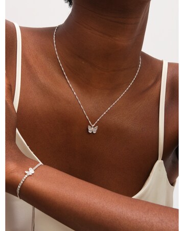 Jon Richard Silver Crystal Butterfly Trio Set - Gift Box