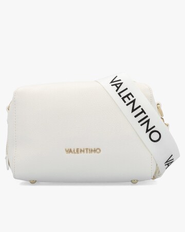 Valentino Bags Pattie Haversack White Pebbled Cross Body Bag