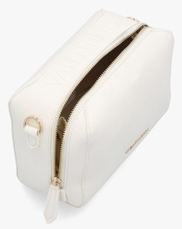 Valentino Bags Pattie Haversack White Pebbled Cross Body Bag