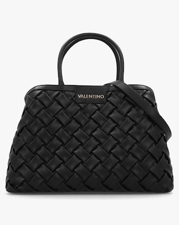 Valentino Bags Ennis Black Woven Shopper Bag