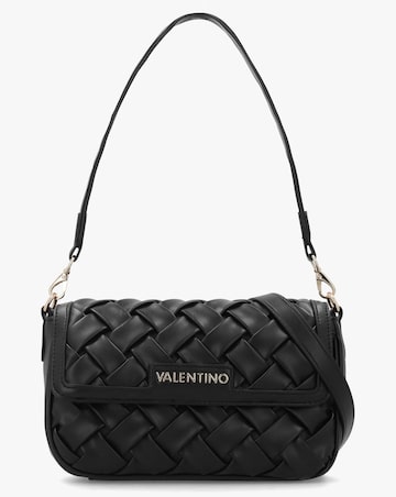Valentino Bags Ennis Black Woven Shoulder Bag