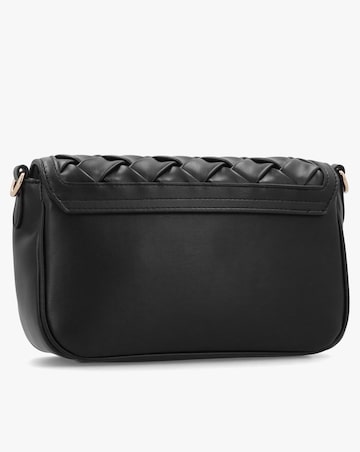Valentino Bags Ennis Black Woven Shoulder Bag