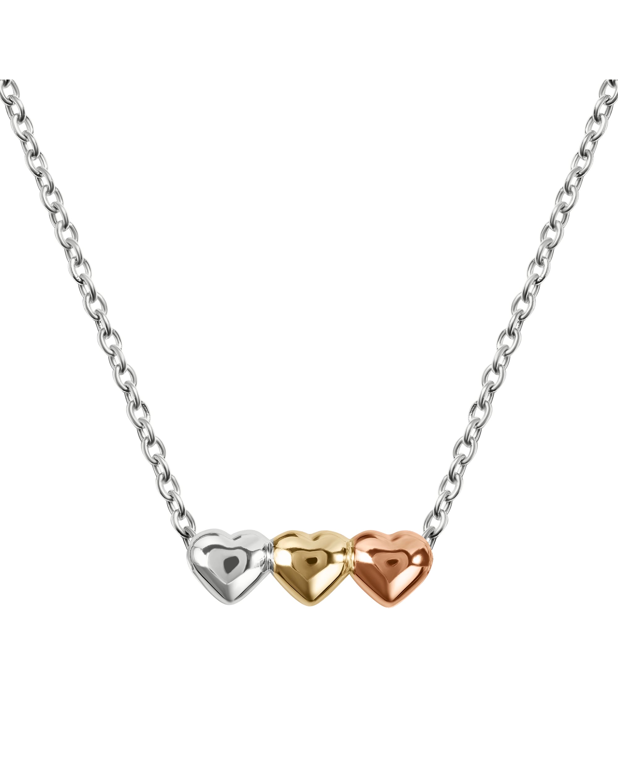 Radley Silver Triple Mix Heart Necklace