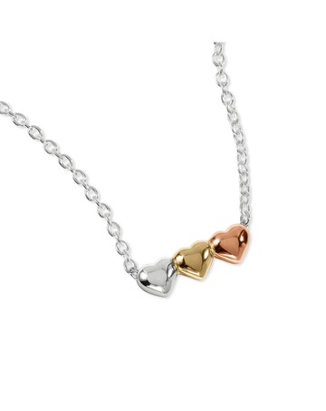 Radley Silver Triple Mix Heart Necklace