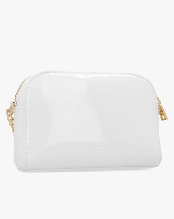 Love Moschino Enameled Logo White Cross-Body Bag