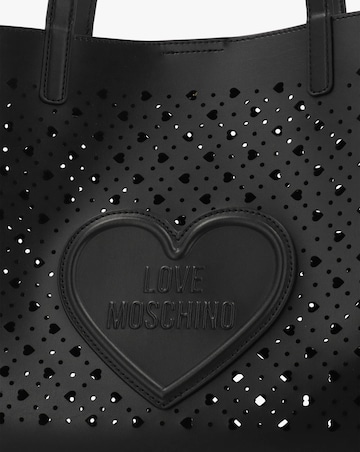 Love Moschino Heart Basket Black Tote Bag