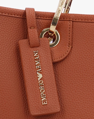 Emporio Armani Tan Pebbled Shopper With Pouch