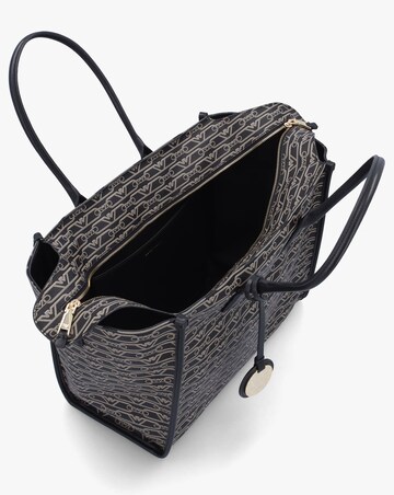 Emporio Armani Black & Ecru Monogram Tote Bag