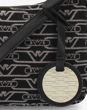 Emporio Armani Canvas Jacquard Black Shoulder Bag