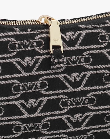 Emporio Armani Canvas Jacquard Black Shoulder Bag