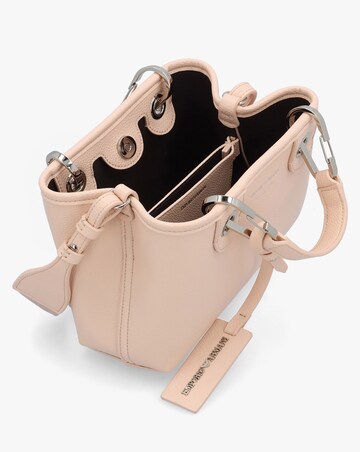Emporio Armani X Small Apricot Moka Cross-Body Shopper Bag
