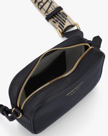 Emporio Armani Piped Black & Silver Camera Bag