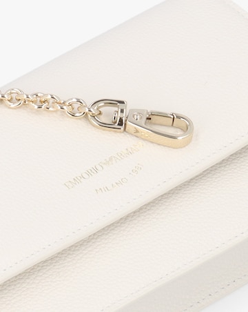 Emporio Armani Mini Latte Tumbled Leather Cross-Body Bag