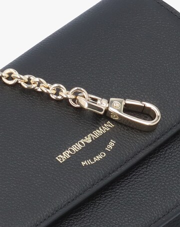 Emporio Armani Mini Black Tumbled Leather Cross-Body Bag