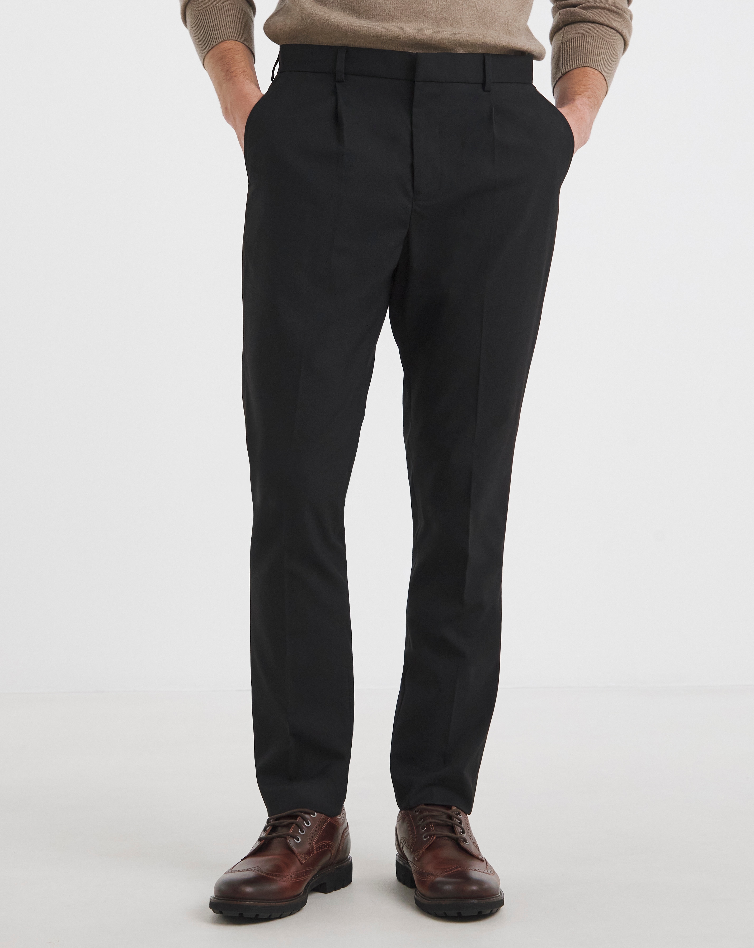 Tapered Pleat Front Trouser