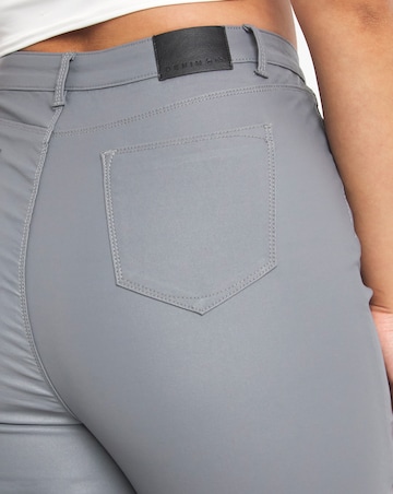 Chloe Grey Coated High Waist Skinny Jeans