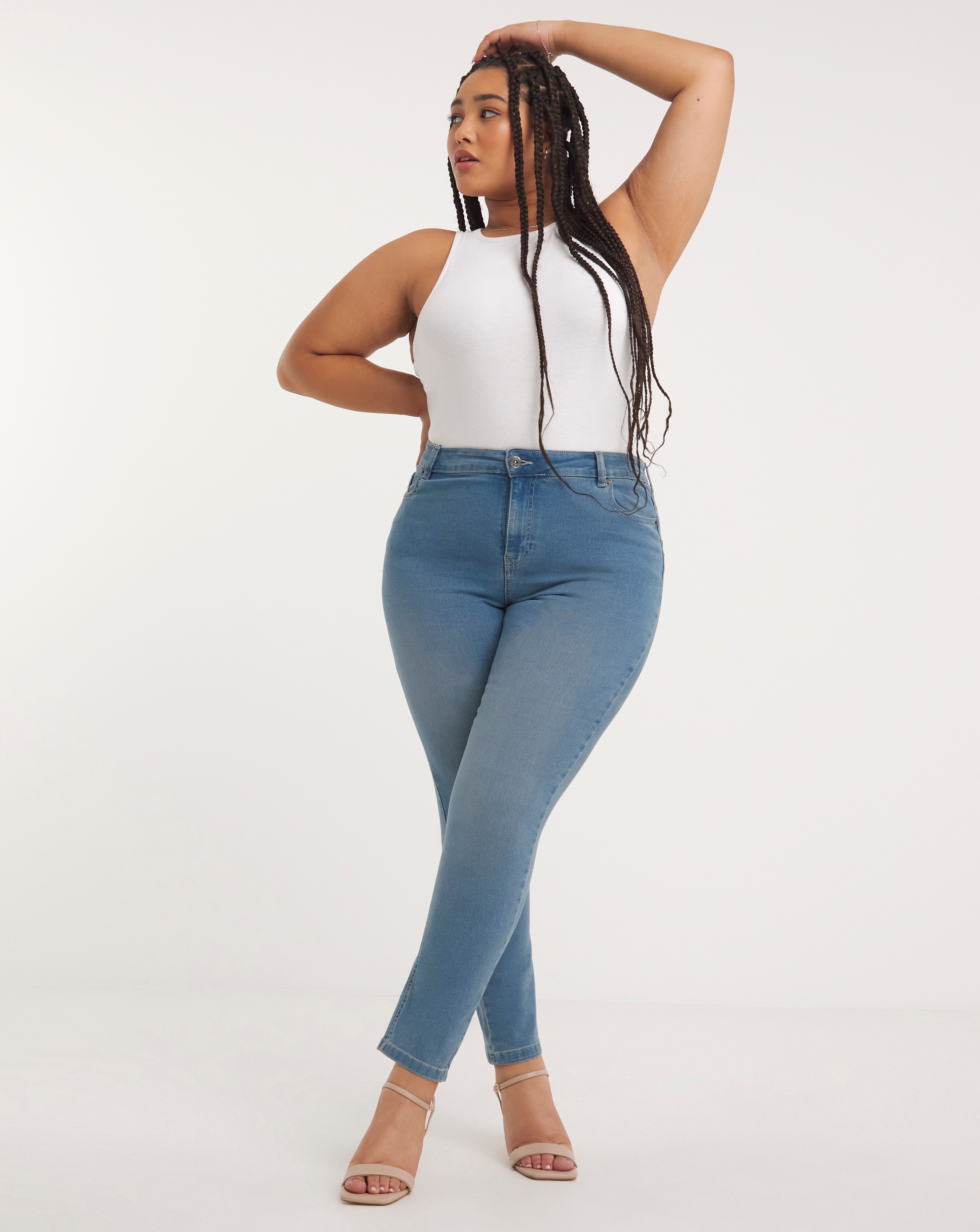 Lexi Mid Blue Slim Leg Jeans
