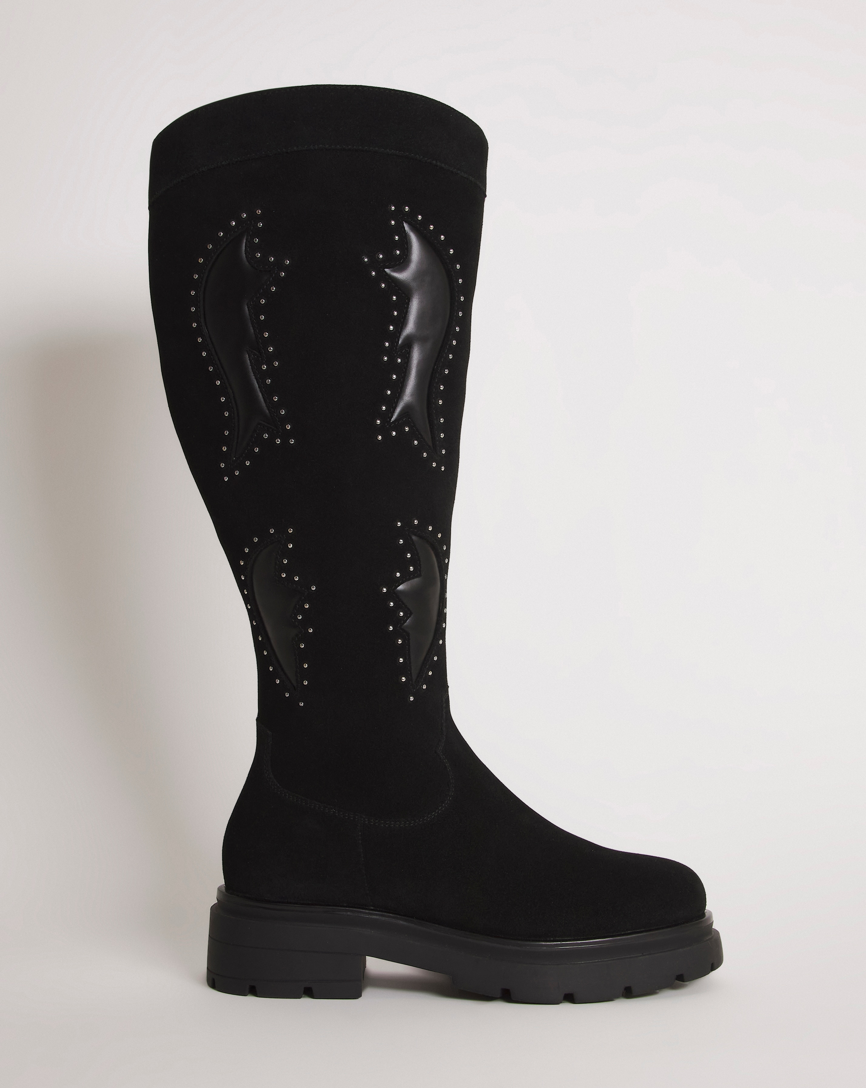 Western Chunky Knee Boots Ex Wide SC