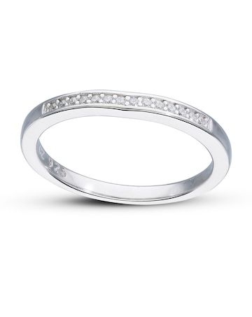 Sterling Silver Cubic Zirconia Two Piece Bridal Ring Set