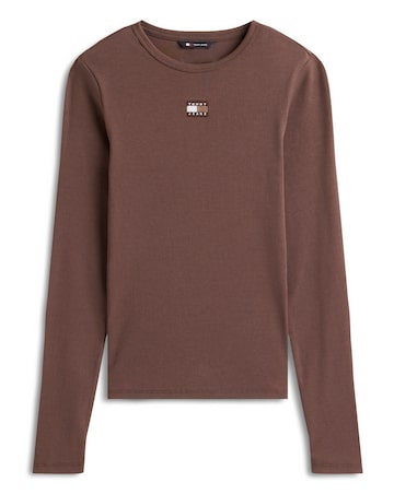 Tommy Jeans Slim Badge Long Sleeve T-Shirt