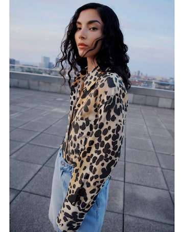 MANGO ANIMAL PRINT SHIRT