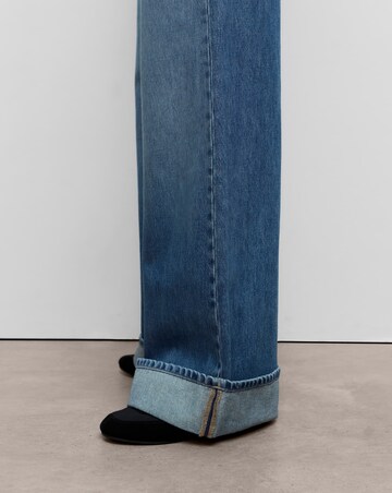MANGO WIDE LEG TURNED HEM JEANS
