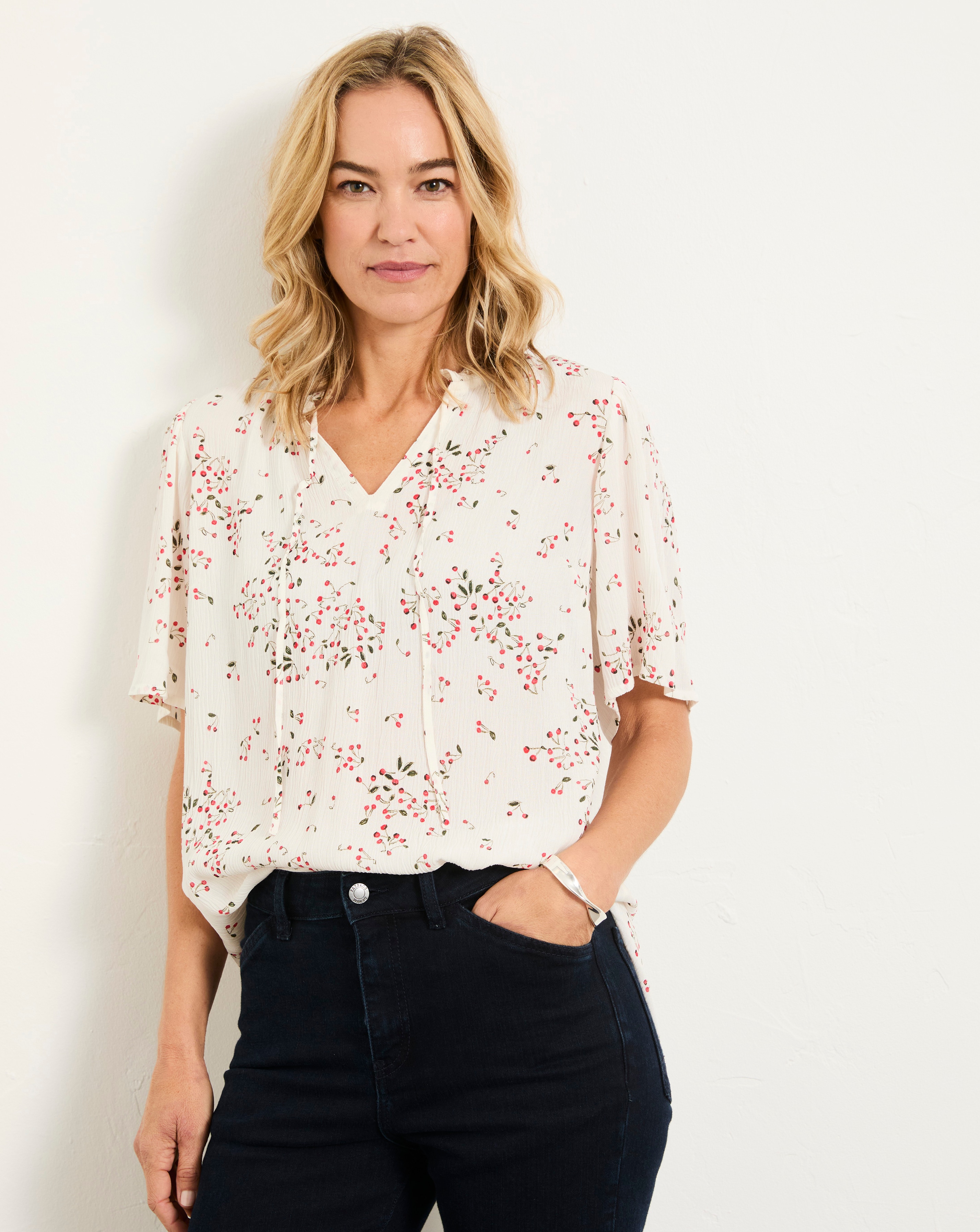 New In - FatFace Cherries Tunic
