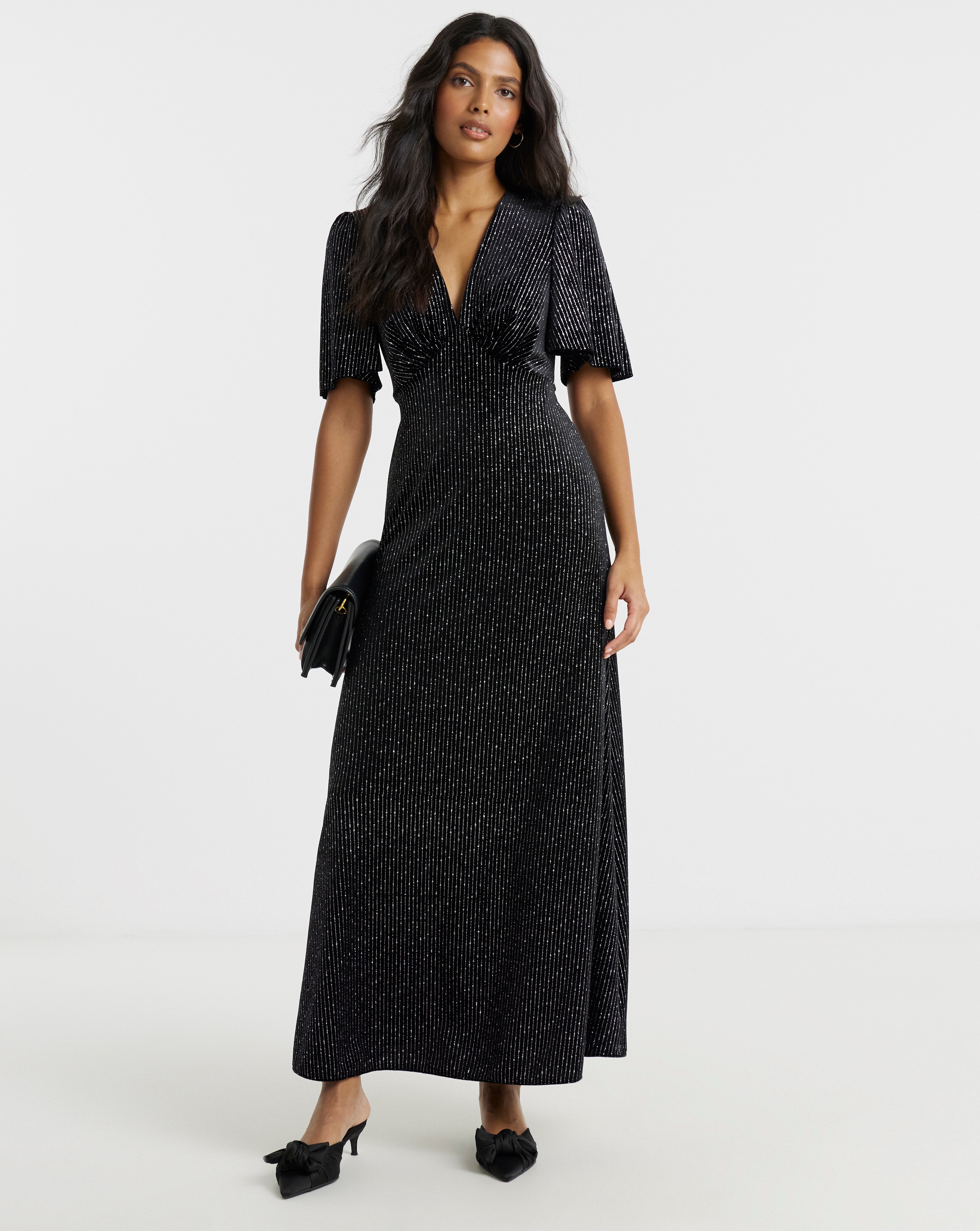 Twisted Wunder Sofia Glitter Maxi Dress
