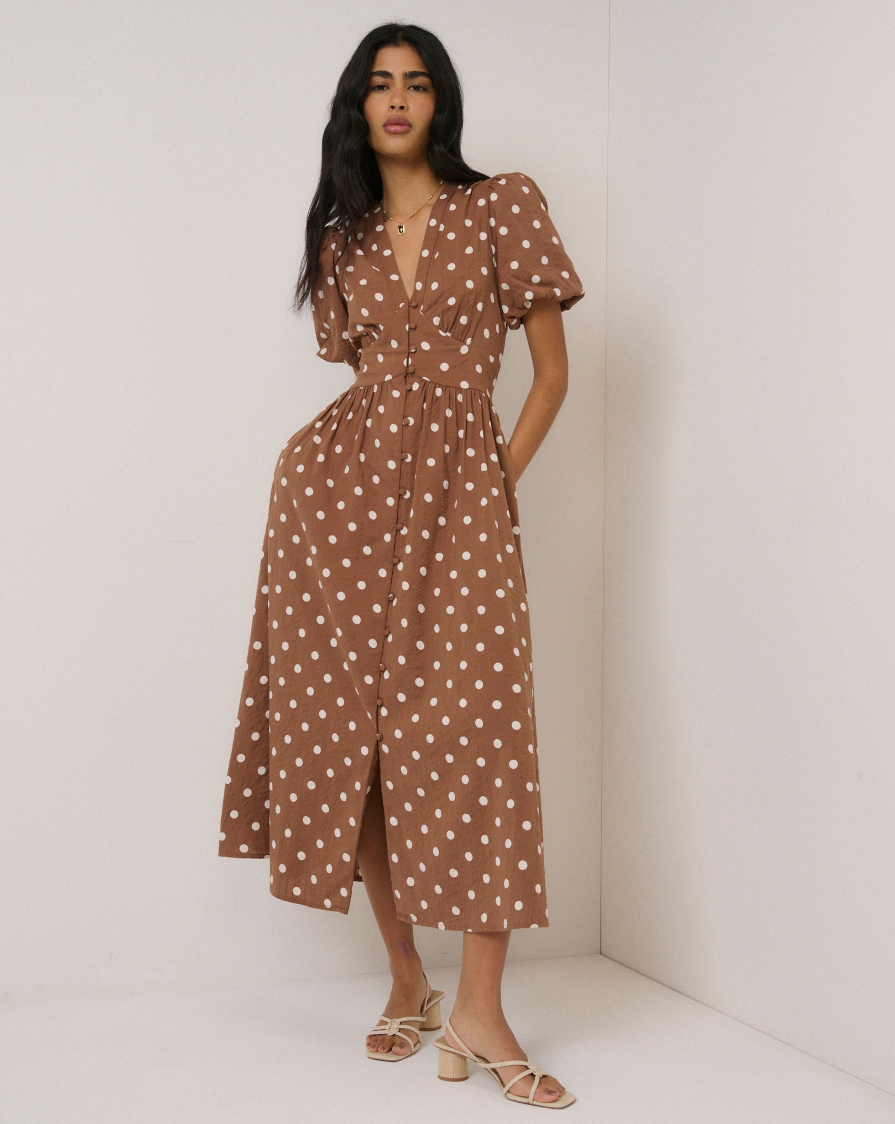 NC Starlight Polka Midi Dress